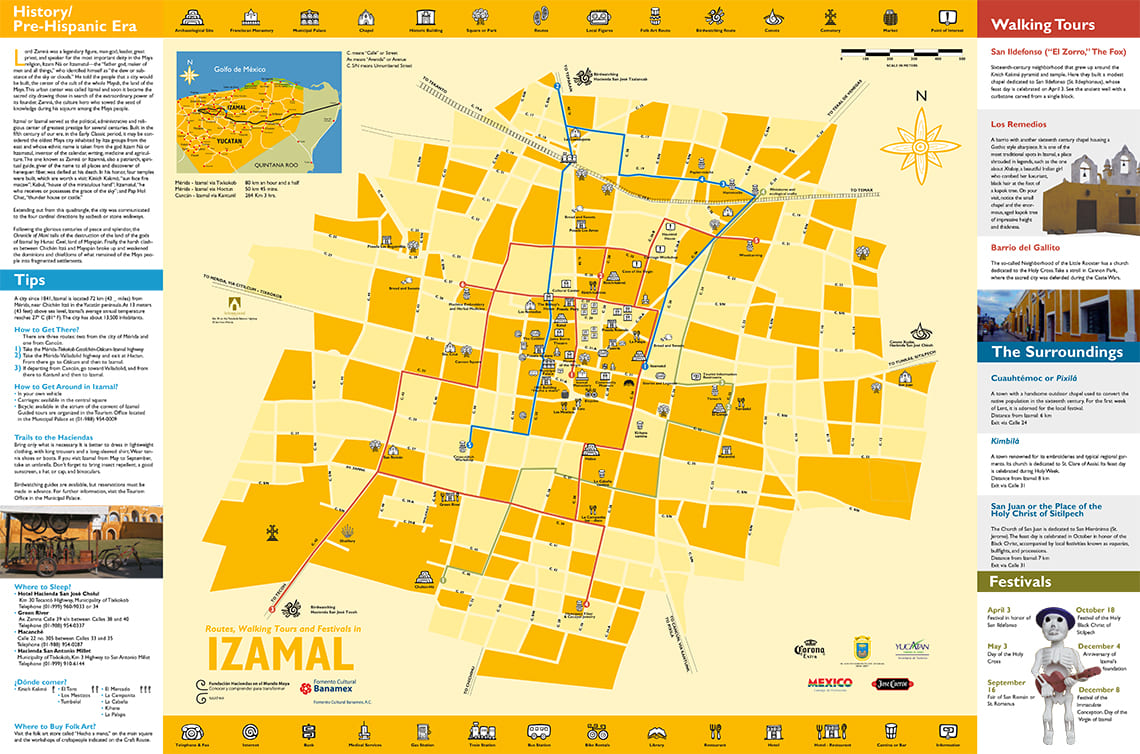 Izamal Tourist map inner 