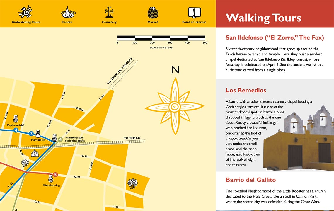Izamal Tourist map inner 