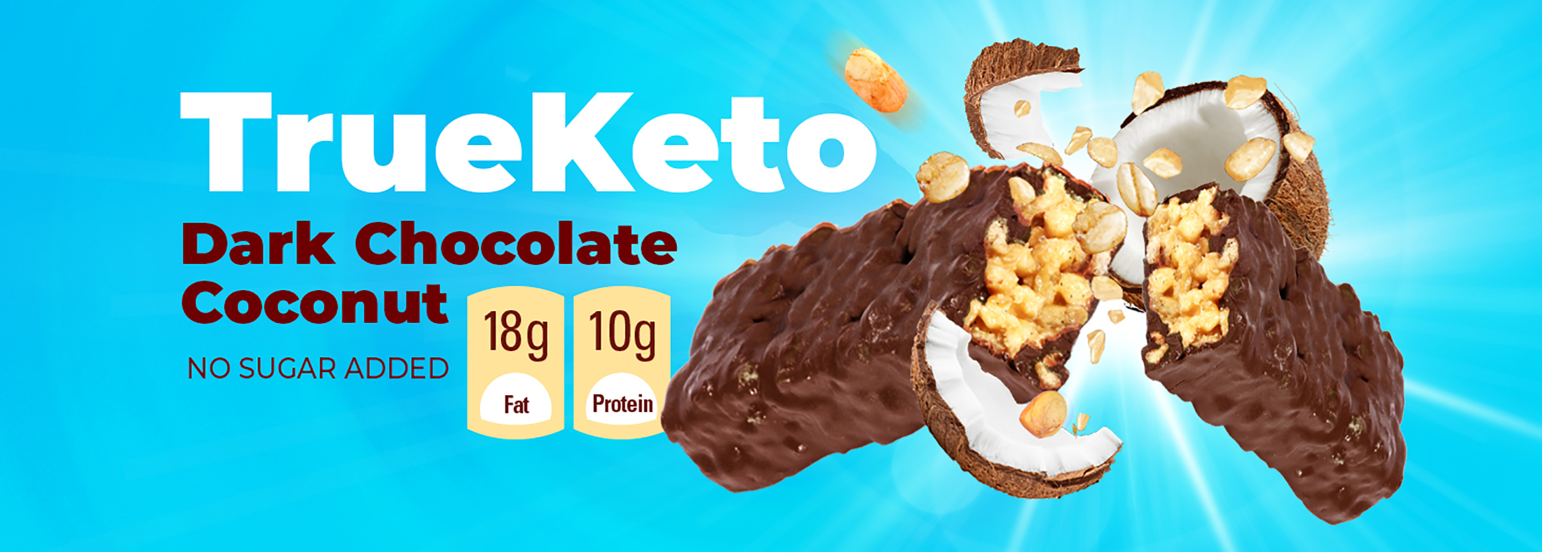 Dark Chocolate Coconut TrueKeto Bar Layout