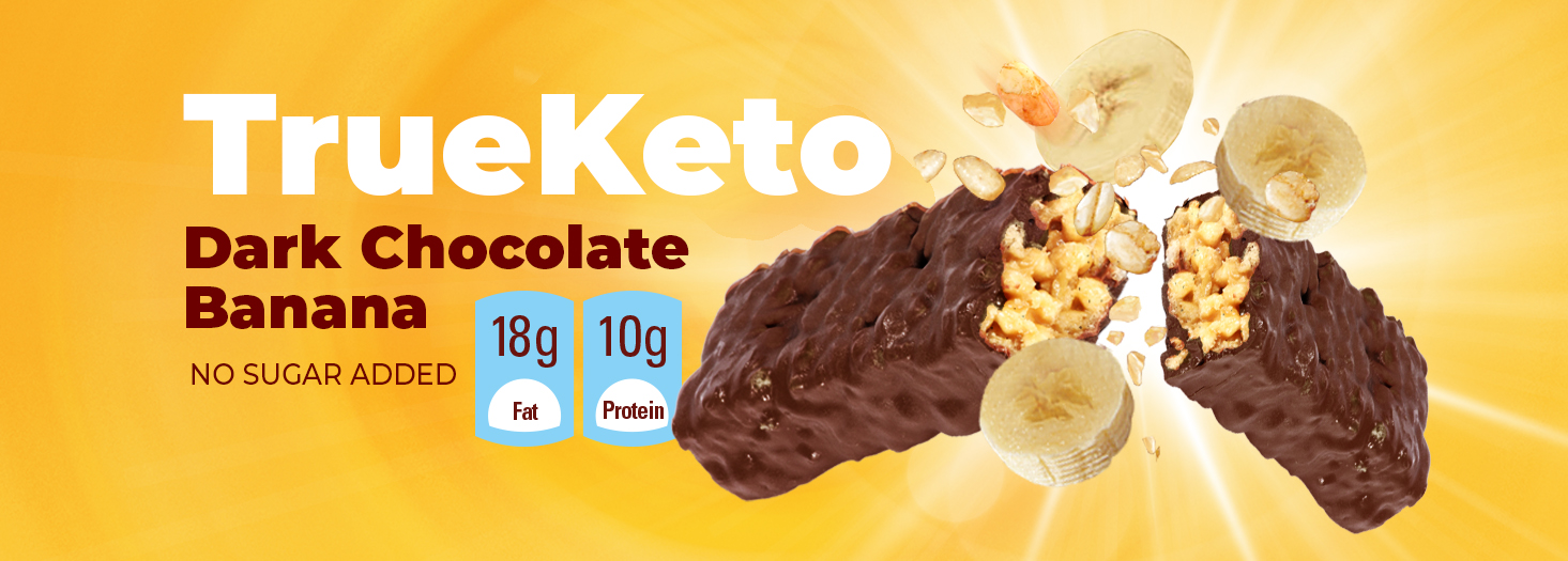 Dark Chocolate Banana TrueKeto Bar Layout
